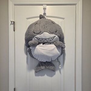 Gray and White Plush Shark Toy